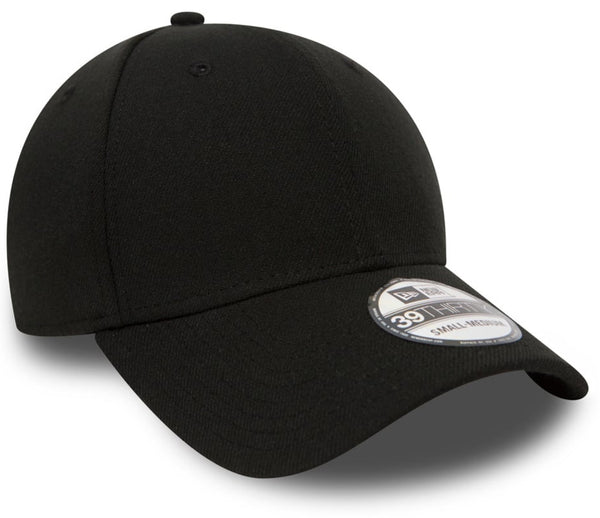 New Era 39Thirty Basic Stretch Fit Black Baseball Cap - lovemycap