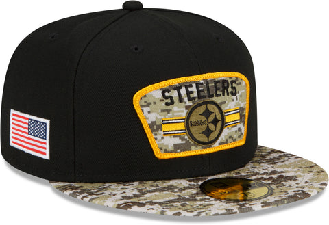 Pittsburgh Steelers New Era 59Fifty NFL 2021 Salute To Service Fitted Team Cap - lovemycap