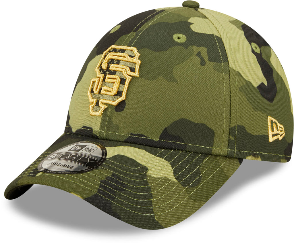 San Francisco Giants New Era 9Forty MLB 22 Armed Forces Camo Baseball Cap - lovemycap