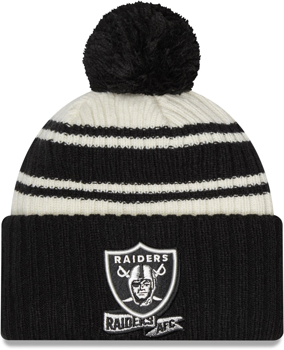 Las Vegas Raiders New Era NFL 2022 On Field Sideline Sport Knit Bobble Hat