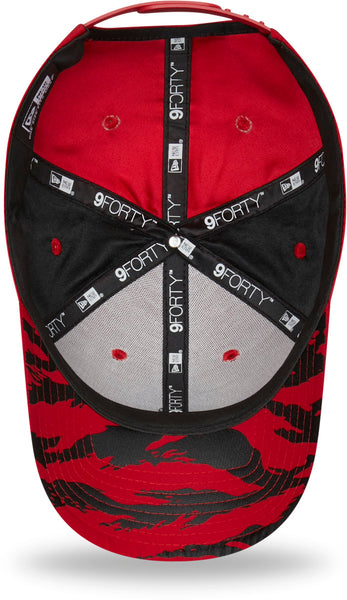Aprilia Racing New Era 9Forty Tiger Undervisor Scarlet Cap - lovemycap