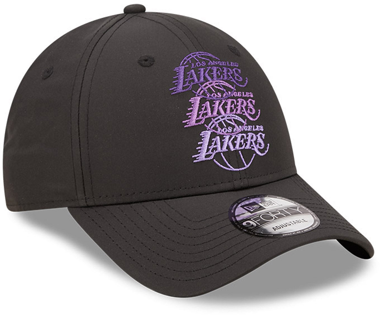Los Angeles Lakers New Era Marble 9FORTY Trucker Snapback Hat - Purple