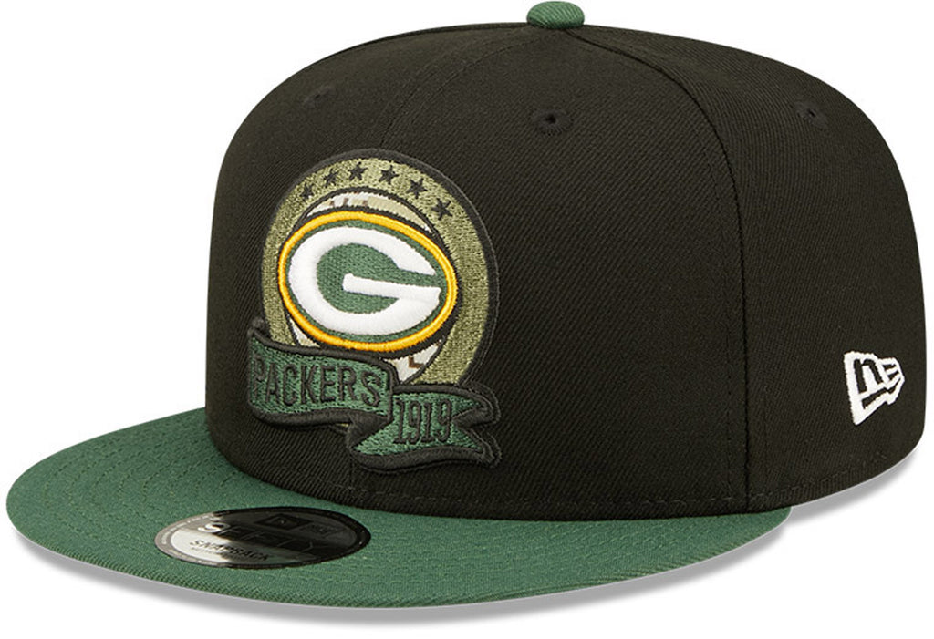 Green Bay Packers New Era 9Fifty NFL 2022 Salute To Service Snapback Cap - lovemycap