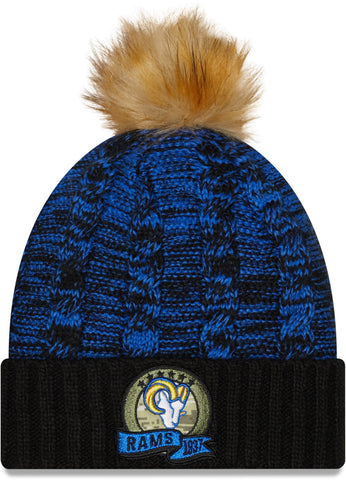 Los Angeles Rams New Era NFL 2022 Salute To Service Winter Knit Bobble Hat - lovemycap