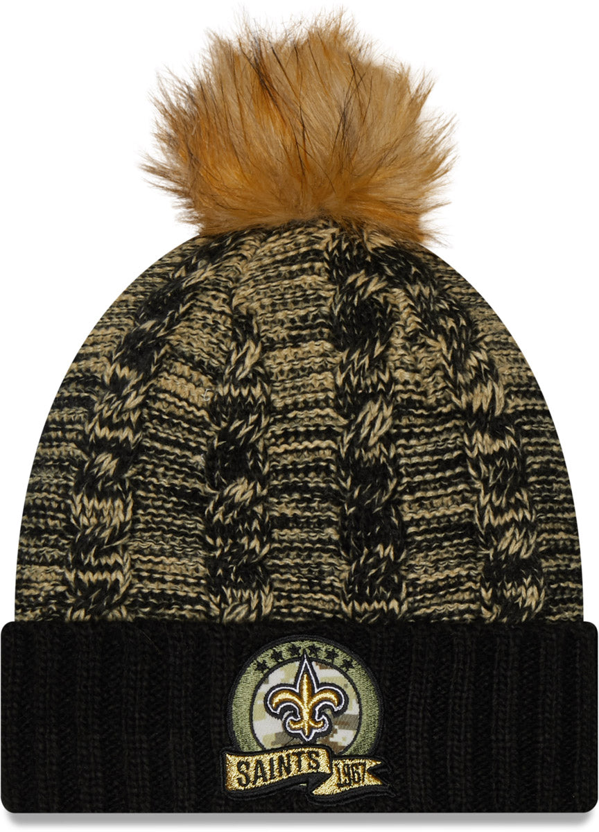 New Orleans Saints New Era NFL 2022 Salute To Service Winter Knit Bobble  Hat