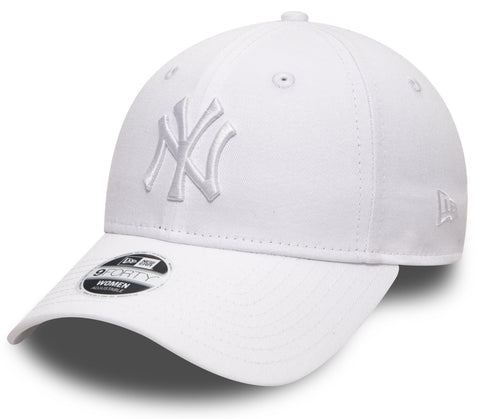 Womens NY Yankees New Era 940 Essential White Baseball Cap - pumpheadgear, baseball caps
