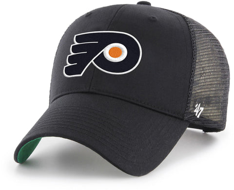 Philadelphia Flyers 47 Brand Branson MVP NHL Black Trucker Cap - lovemycap