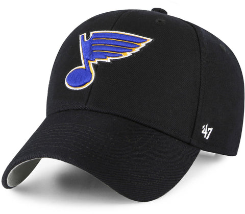 St Louis Blues 47Brand MVP Adjustable NHL Black Team Cap - lovemycap