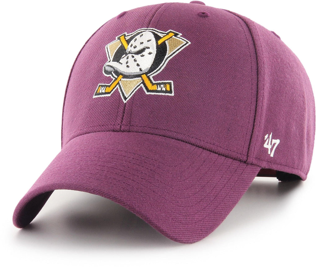 47Brand Anaheim Ducks Bone Ballpark Clean Up Strapback Hat, 47 BRAND HATS, CAPS