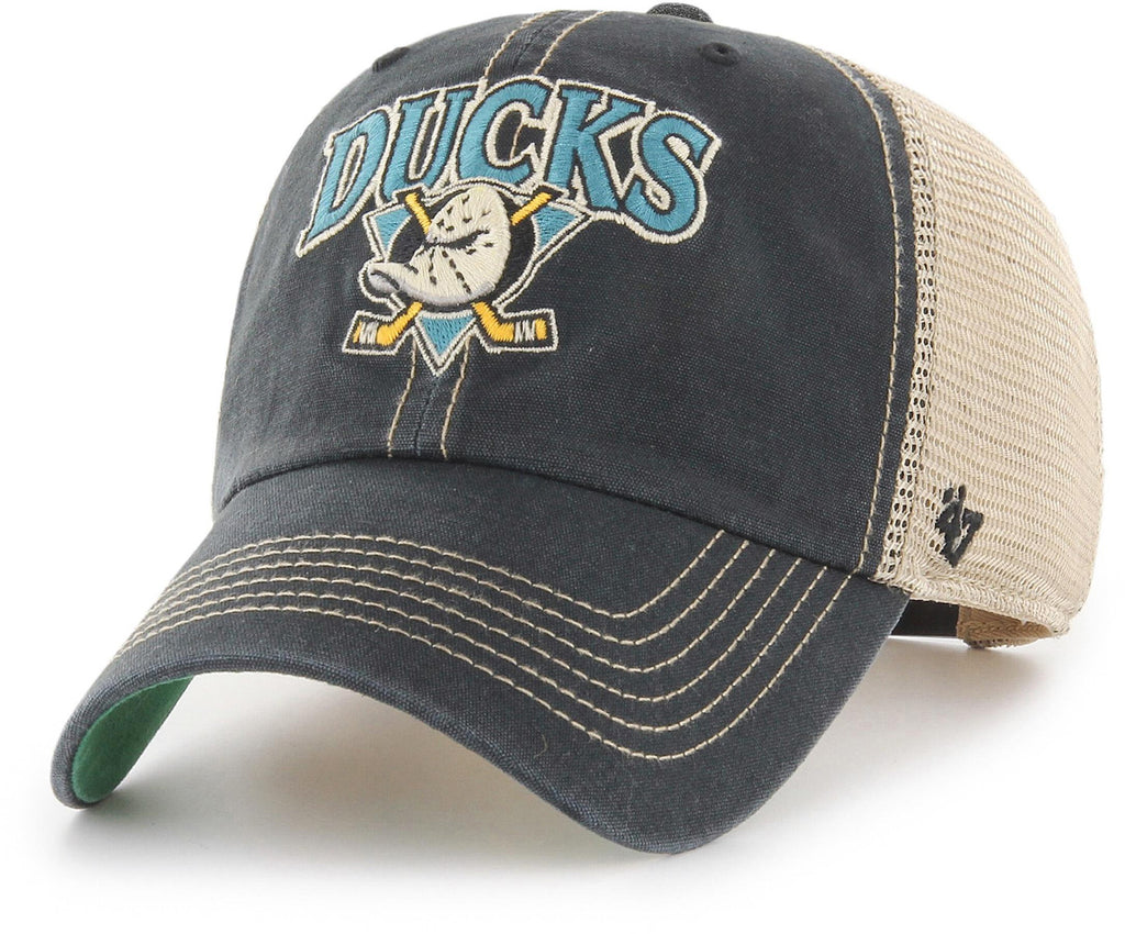 Anaheim Ducks 47 Brand Vintage Black Tuscaloosa Clean Up Cap - lovemycap