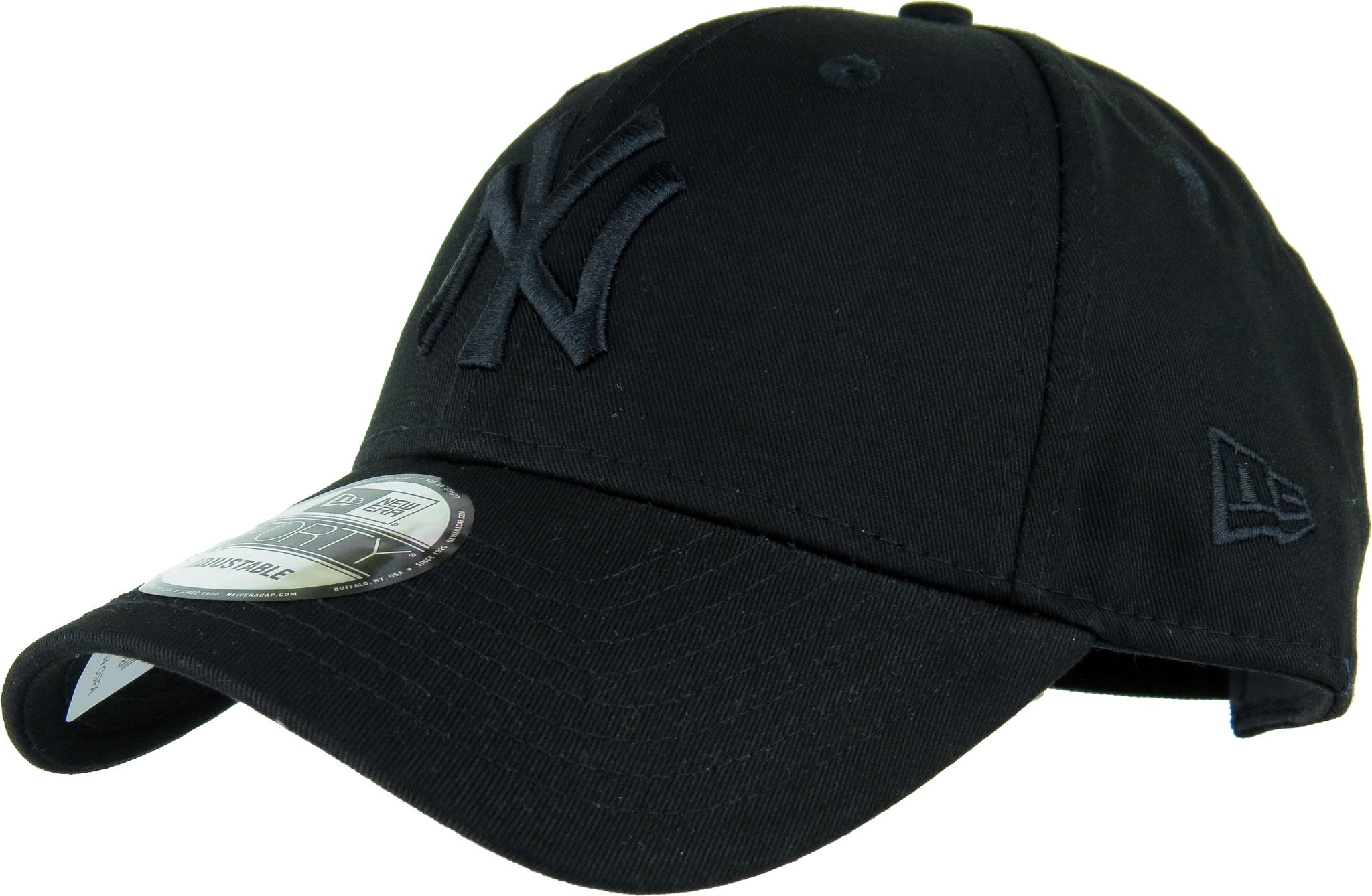 NY Yankees New Era 940 League Essential All Black Baseball Cap