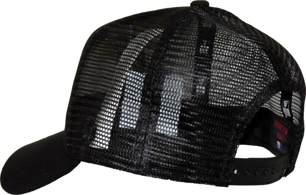 New York Yankees New Era All Black Clean A-Frame Trucker Cap - pumpheadgear, baseball caps