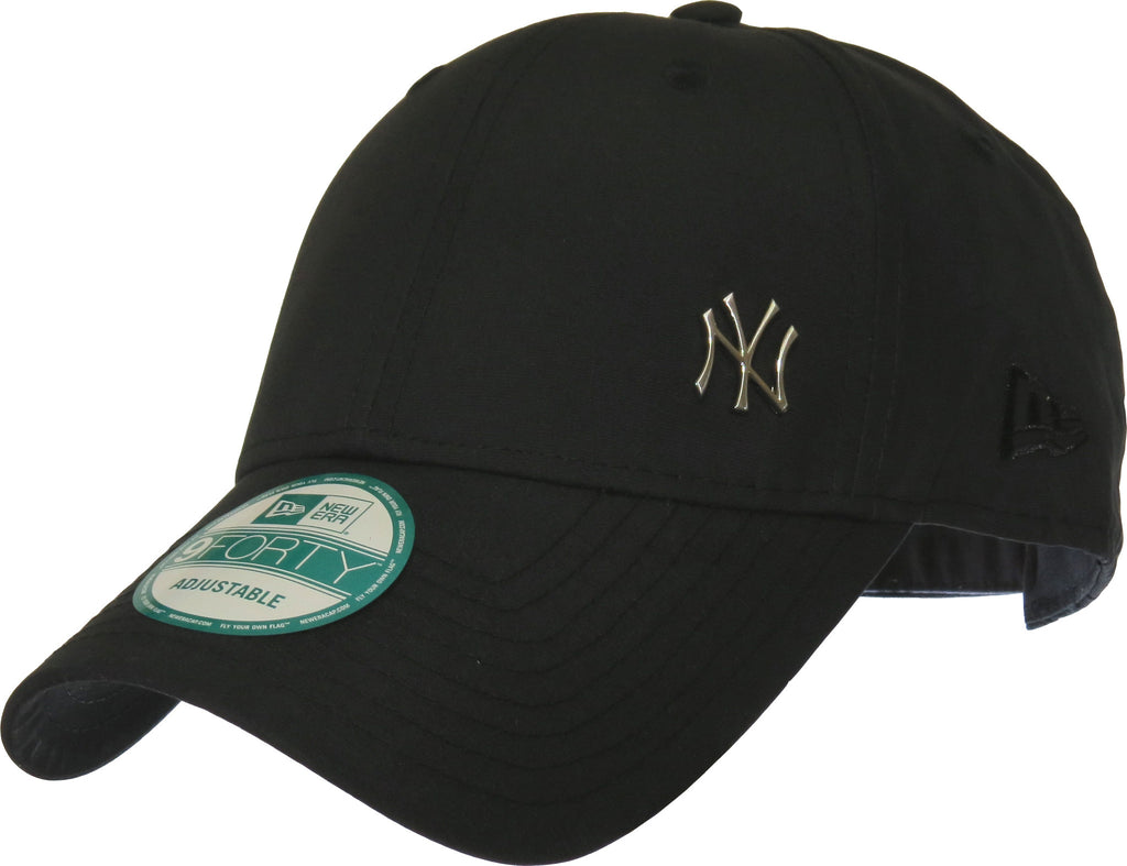 New York Yankees New Era 9Forty Flawless Black Baseball Cap - pumpheadgear, baseball caps