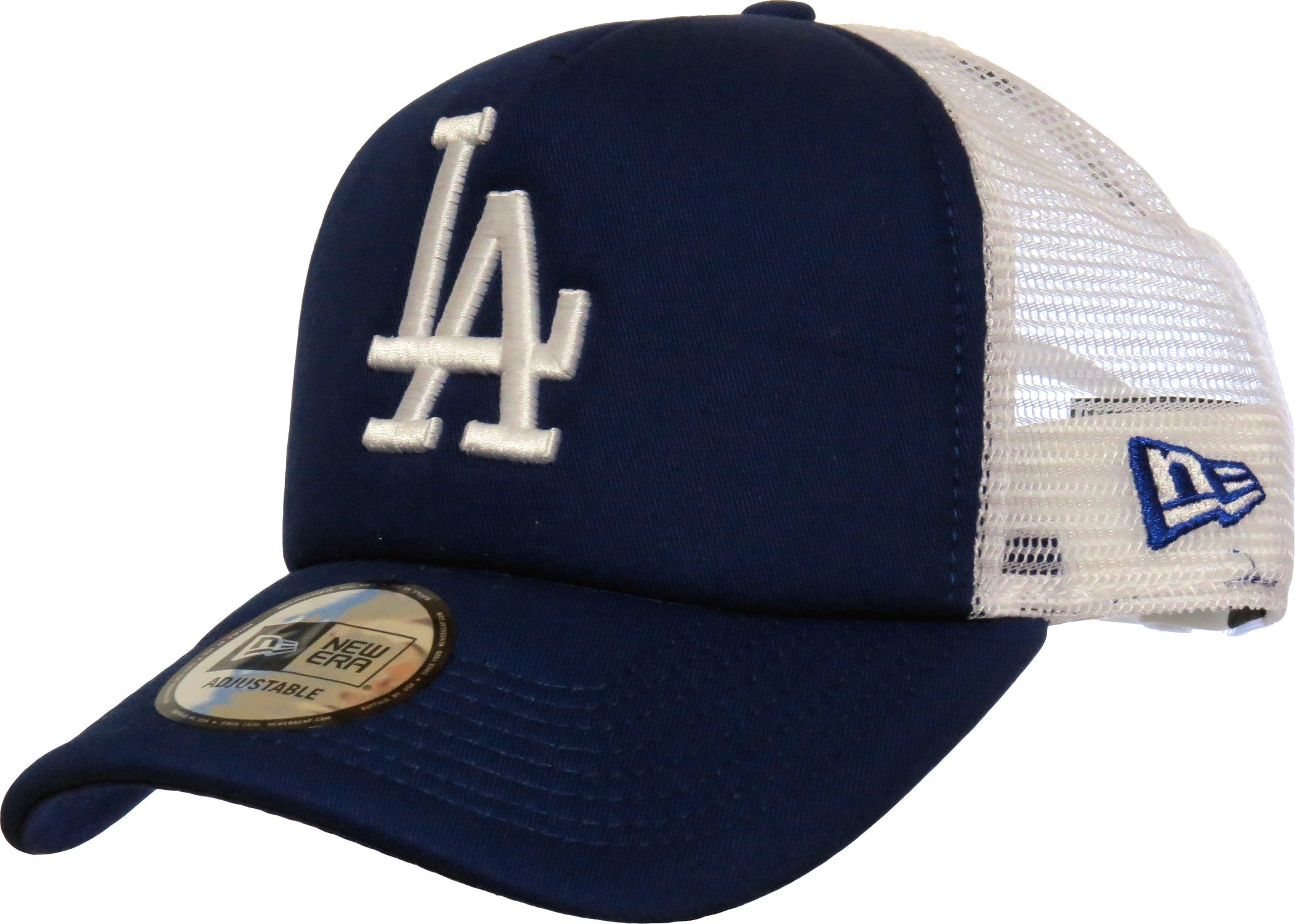 new era trucker cap blue