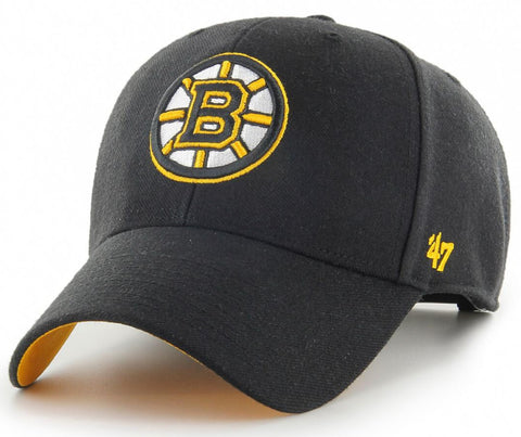 Boston Bruins 47 Brand MVP Black Ballpark NHL Team Snapback Cap - lovemycap