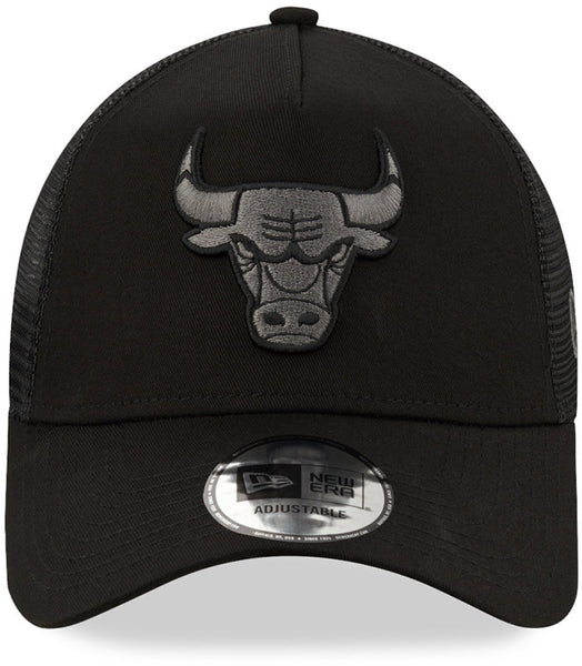 Chicago Bulls New Era NBA Team Black A-Frame Trucker Cap - pumpheadgear, baseball caps