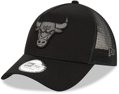 Chicago Bulls New Era NBA Team Black A-Frame Trucker Cap - pumpheadgear, baseball caps