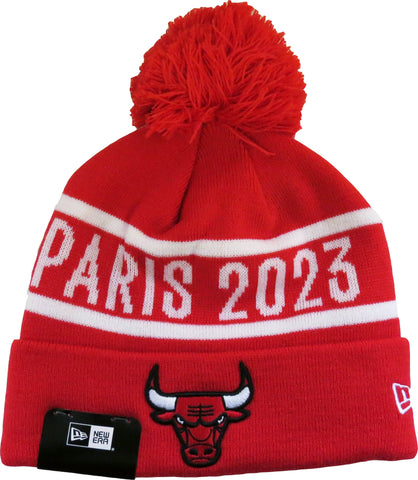 Chicago Bulls New Era NBA 2022 Paris Game Team Bobble Hat - lovemycap