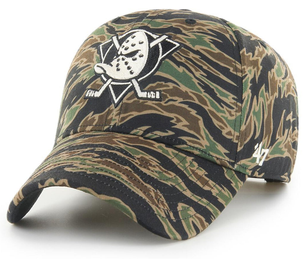 Anaheim Ducks 47 Brand MVP Drop Zone Tiger Camo Cap - lovemycap