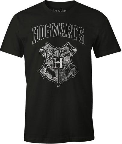 Harry Potter Hogwarts Houses Black T-Shirt | lovemycap