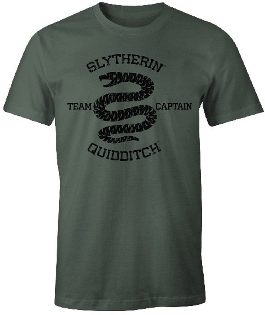Harry Potter Slytherin Shield Khaki T-Shirt - lovemycap