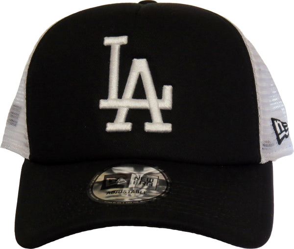 LA Dodgers New Era MLB Clean Trucker Black Cap - pumpheadgear, baseball caps