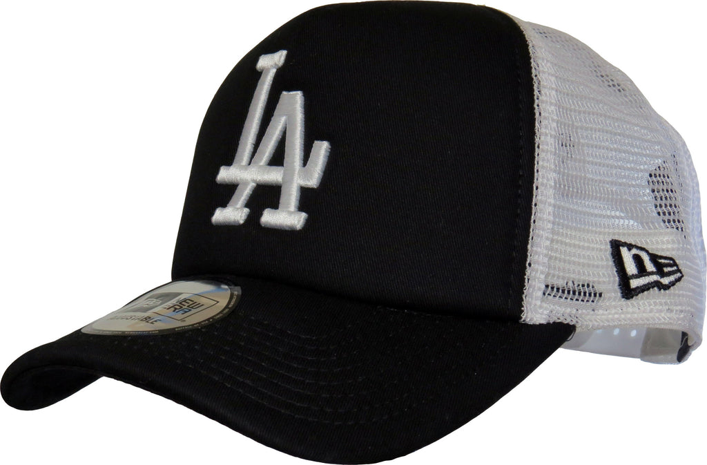LA Dodgers New Era MLB Clean Trucker Black Cap - pumpheadgear, baseball caps