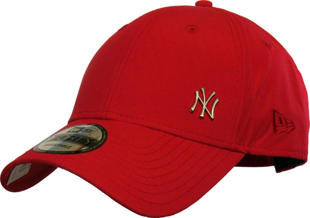 New Era 940 Flawless NY Logo Scarlet Baseball Cap - pumpheadgear, baseball caps