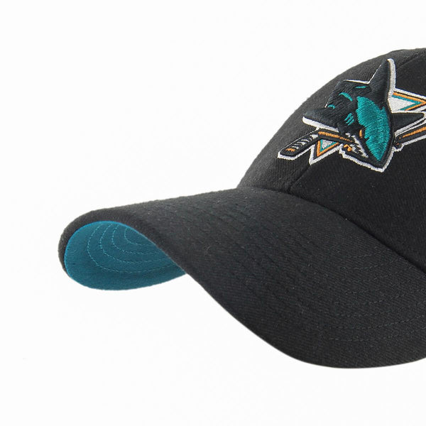 San Jose Sharks 47 Brand MVP Black Ballpark NHL Team Snapback Cap - lovemycap