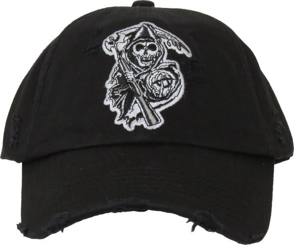 Sons Of Anarchy Destroyed Black Cap - pumpheadgear, baseball caps