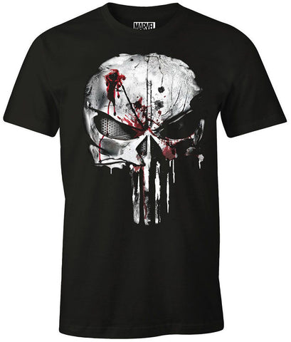 The Punisher Bloodie Skull Black T-Shirt - lovemycap