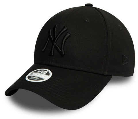 Womens NY Yankees New Era 940 Essential All Black Baseball Cap - lovemycap